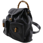 Gucci Bamboo Vintage Calf Black Backpack — view 2