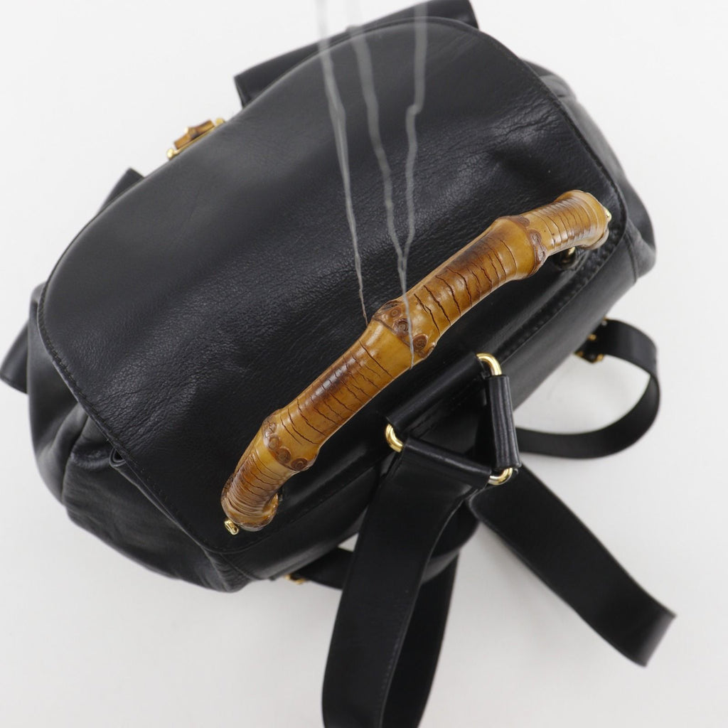 Gucci Bamboo Vintage Calf Black Backpack — view 5