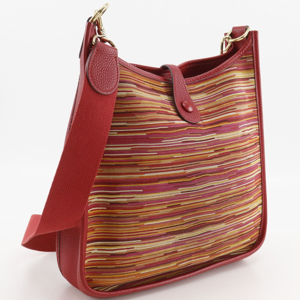 Hermes Evelyne Vibrato Rouge Red Gold Shoulder — view 3