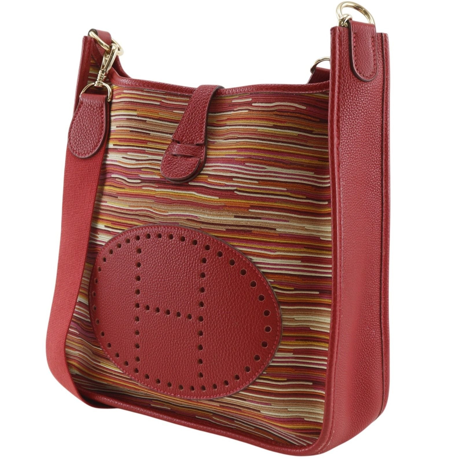 Hermes Evelyne Vibrato Rouge Red Gold Shoulder — view 2