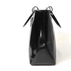 Dior Lady Dior Canvas Patent Handbag Black Gray — view 4