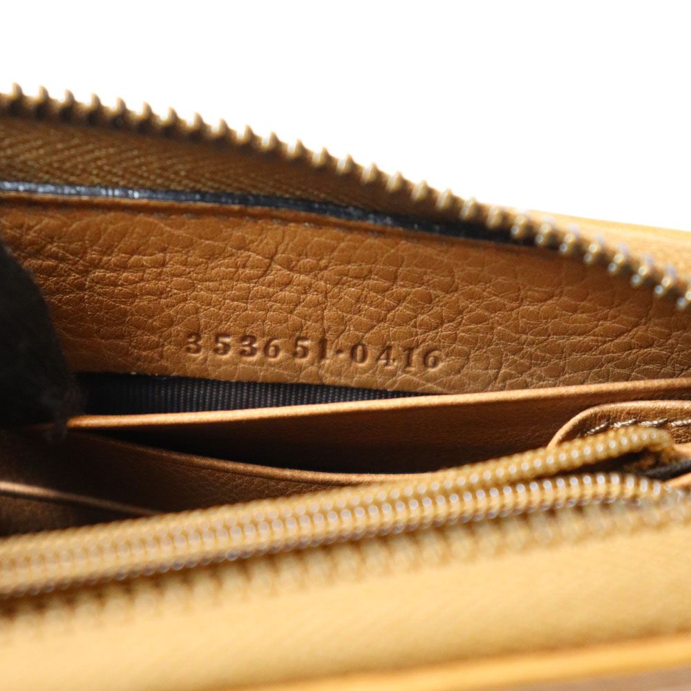 Gucci Wallet GG Canvas Sherry Bamboo Brown Vintage — view 7
