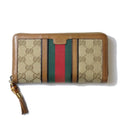 Gucci Wallet GG Canvas Sherry Bamboo Brown Vintage