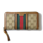 Gucci Wallet GG Canvas Sherry Bamboo Brown Vintage