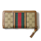 Gucci Wallet GG Canvas Sherry Bamboo Brown Vintage — view 2