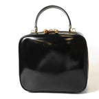Gucci Bamboo Shoulder Bag Vanity 2-Way Enamel Patent Leather Black Vintage — view 2