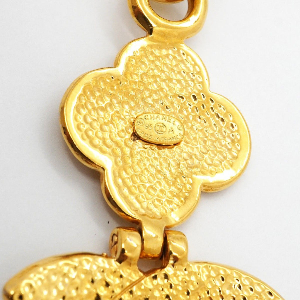 Chanel Necklace Vintage CC Logo Gold Plated — view 5