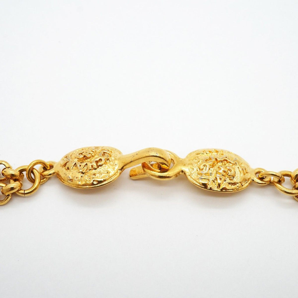 Chanel Necklace Vintage CC Logo Gold Plated — view 4