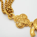 Chanel Necklace Vintage CC Logo Gold Plated — view 7
