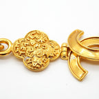 Chanel Necklace Vintage CC Logo Gold Plated — view 8