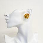 Chanel Earrings Vintage CC Logo Gold Plated — view 5