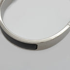 Hermes Bangle Clic Clac PM Metal Silver Black Bracelet — view 8