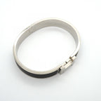 Hermes Bangle Clic Clac PM Metal Silver Black Bracelet — view 2