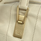 Chanel Handbag Chocolate Bar Lambskin Ivory Gold — view 8