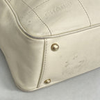 Chanel Handbag Chocolate Bar Lambskin Ivory Gold — view 7