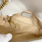 Gucci Shoulder Bag GG Marmont Leather Gray Gold — view 4