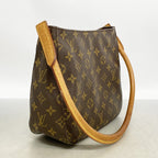 Louis Vuitton Shoulder Bag Monogram Looping MM Brown — view 2