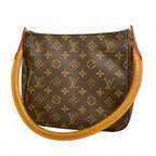 Louis Vuitton Shoulder Bag Monogram Looping MM Brown