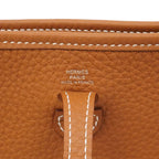 Hermes Shoulder Bag Evelyne TPM Taurillon Clemence Gold Silver — view 5