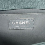 Chanel Shoulder Bag Boy Caviar Leather Blue Silver — view 5