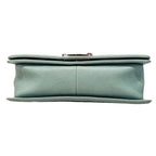 Chanel Shoulder Bag Boy Caviar Leather Blue Silver — view 3