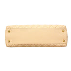 Chanel Handbag Herehandle Caviar Leather Beige Gold 2-Way — view 3