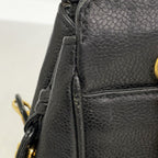 Chanel Shoulder Bag Triple Coco Caviar Leather Black Gold — view 8