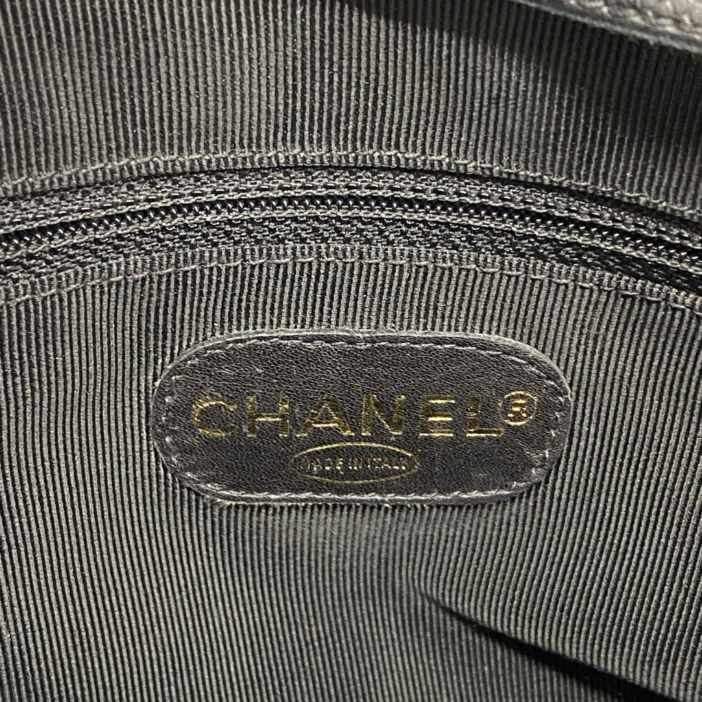 Chanel Shoulder Bag Triple Coco Caviar Leather Black Gold — view 5