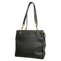 Chanel Shoulder Bag Triple Coco Caviar Leather Black Gold