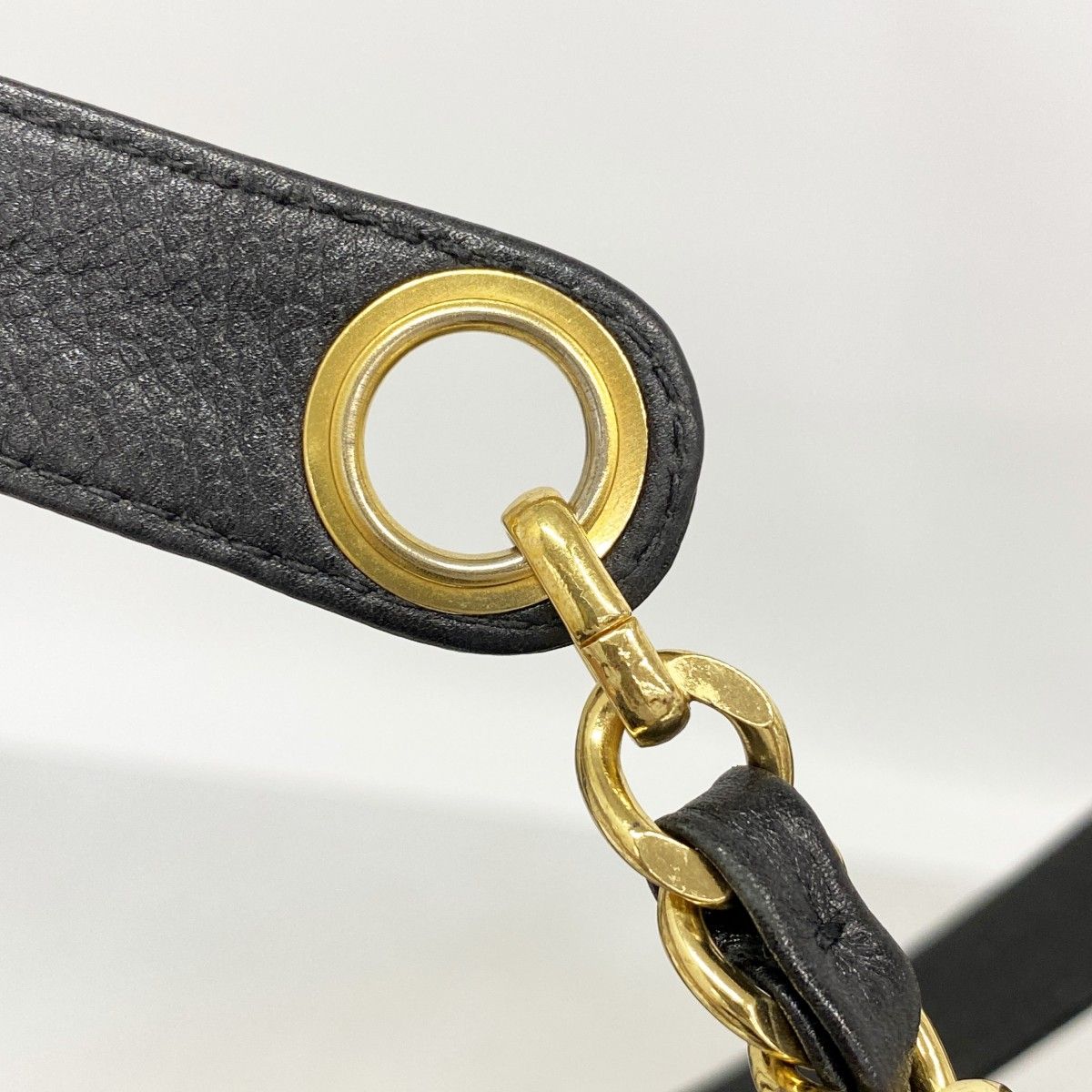 Chanel Shoulder Bag Triple Coco Caviar Leather Black Gold — view 7