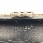 Chanel Shoulder Bag Tweed Black Brown Silver — view 5