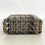 Chanel Shoulder Bag Tweed Black Brown Silver — view 3