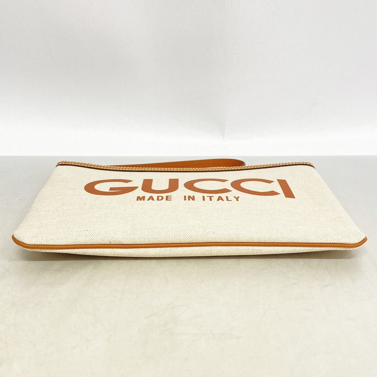 Gucci Clutch Canvas Ivory Silver — view 3