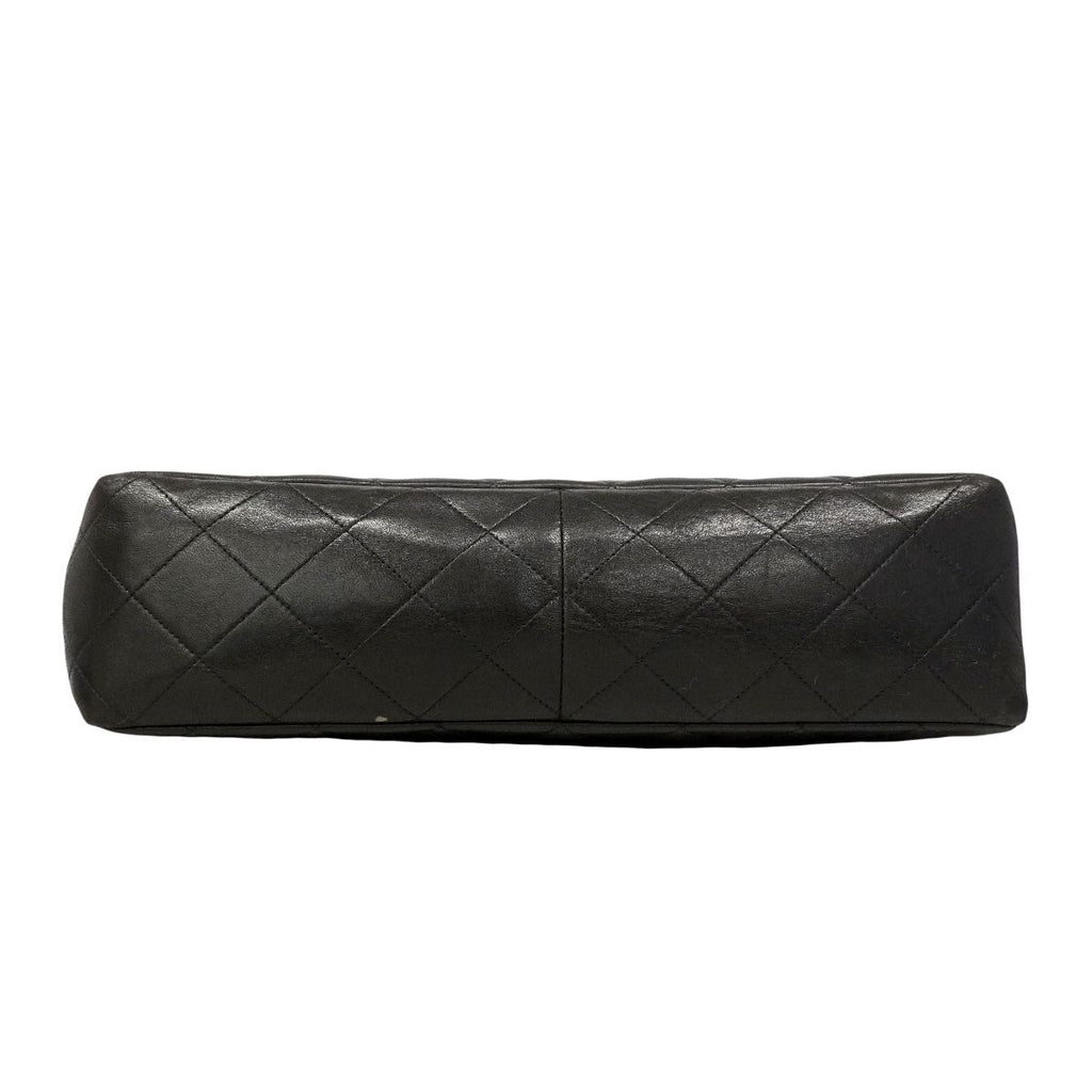 Chanel Shoulder Bag Quilted Lambskin Black Gold — view 3