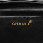 Chanel Shoulder Bag Quilted Lambskin Black Gold — view 5