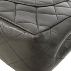 Chanel Shoulder Bag Quilted Lambskin Black Gold — view 7