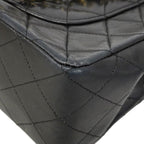 Chanel Shoulder Bag Quilted Lambskin Black Gold — view 6