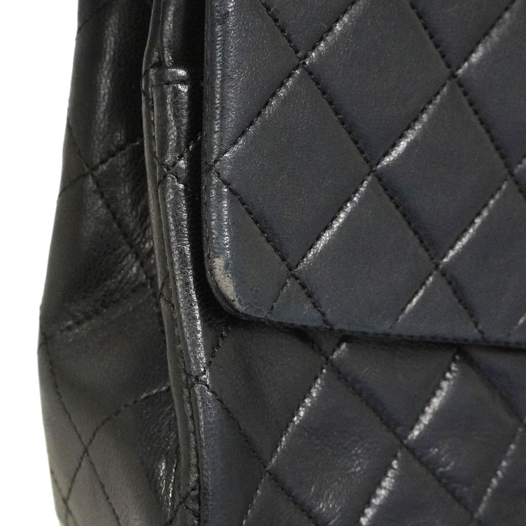 Chanel Shoulder Bag Quilted Lambskin Black Gold — view 7