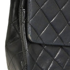 Chanel Shoulder Bag Quilted Lambskin Black Gold — view 7