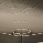 Chanel Shoulder Bag Maxi Quilted Caviar Leather Gray Silver — view 5