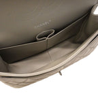 Chanel Shoulder Bag Maxi Quilted Caviar Leather Gray Silver — view 4