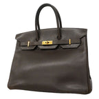 Hermes Handbag Birkin 35 Ardennes Ebene Gold