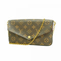 Louis Vuitton Shoulder Wallet Monogram Pochette Fuchsia