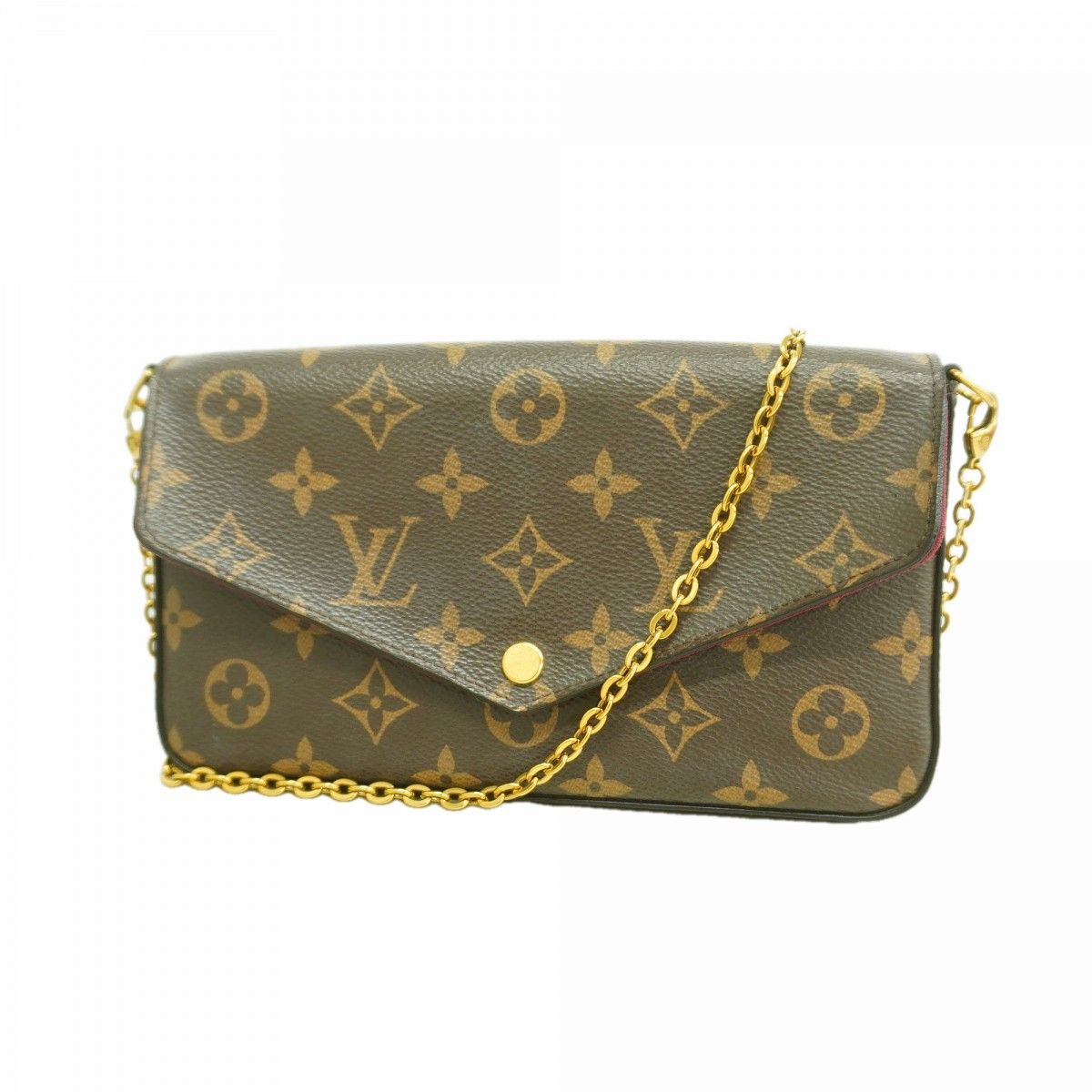 Louis Vuitton Shoulder Wallet Monogram Pochette Fuchsia