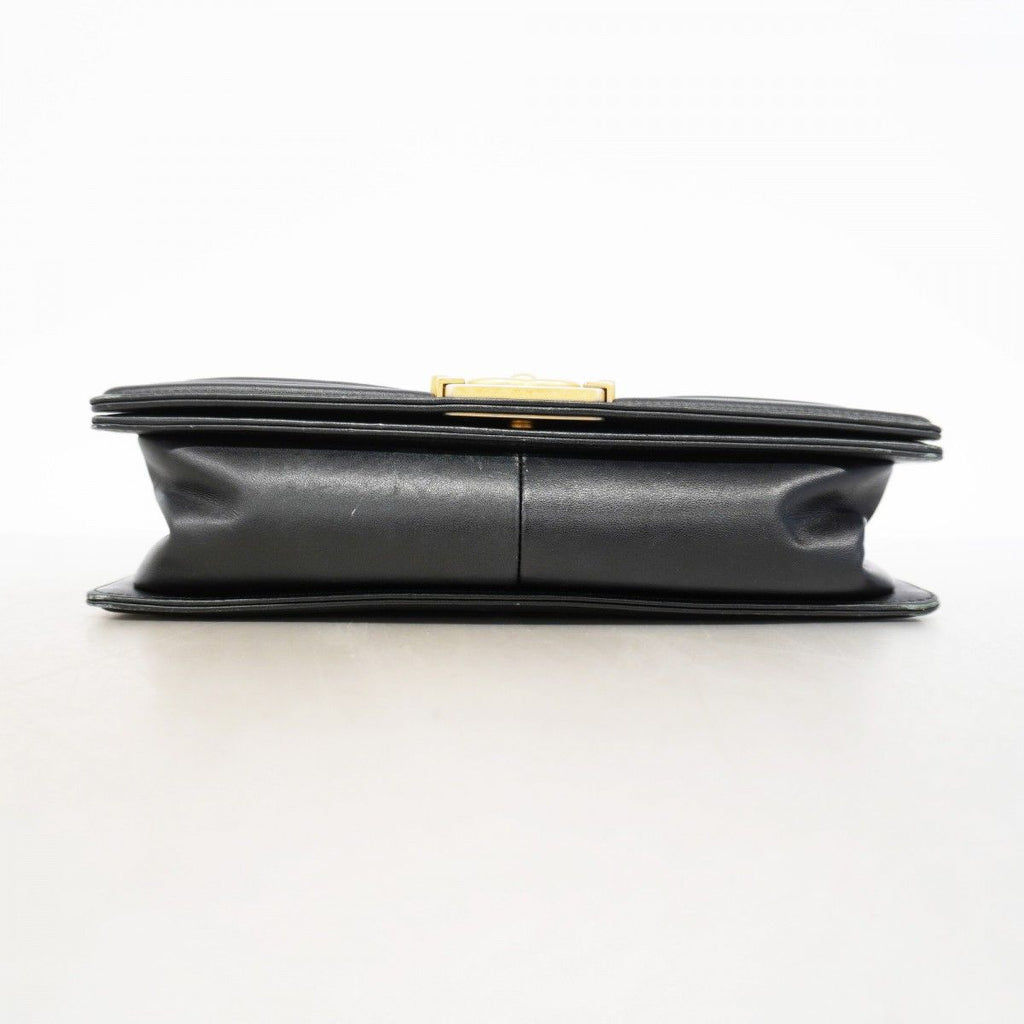 Chanel Shoulder Bag Boy Lambskin Black Gold — view 3