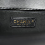Chanel Shoulder Bag Boy Lambskin Black Gold — view 5
