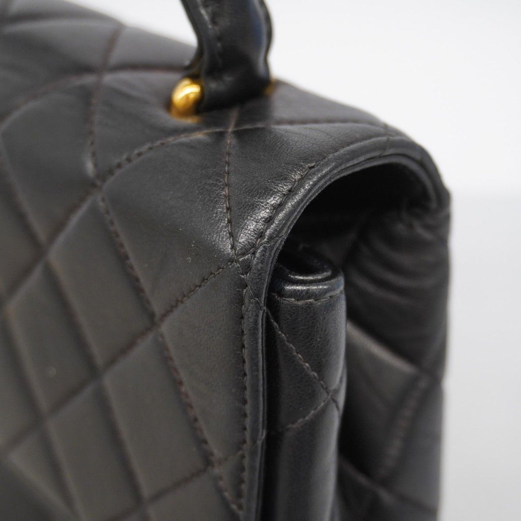 Chanel Handbag Quilted Lambskin Black Gold — view 7