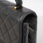 Chanel Handbag Quilted Lambskin Black Gold — view 7