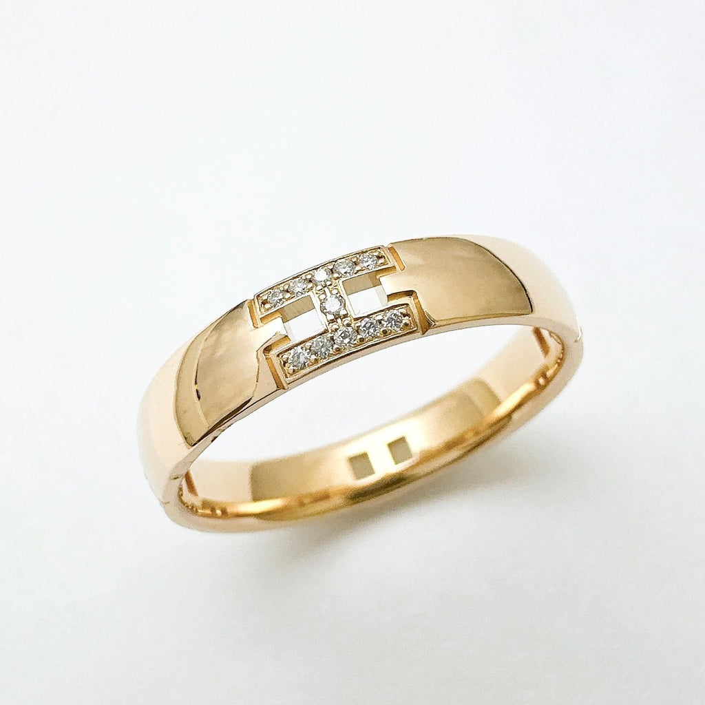 Hermes Ever Herakles Diamond Pink Gold Ring — view 2