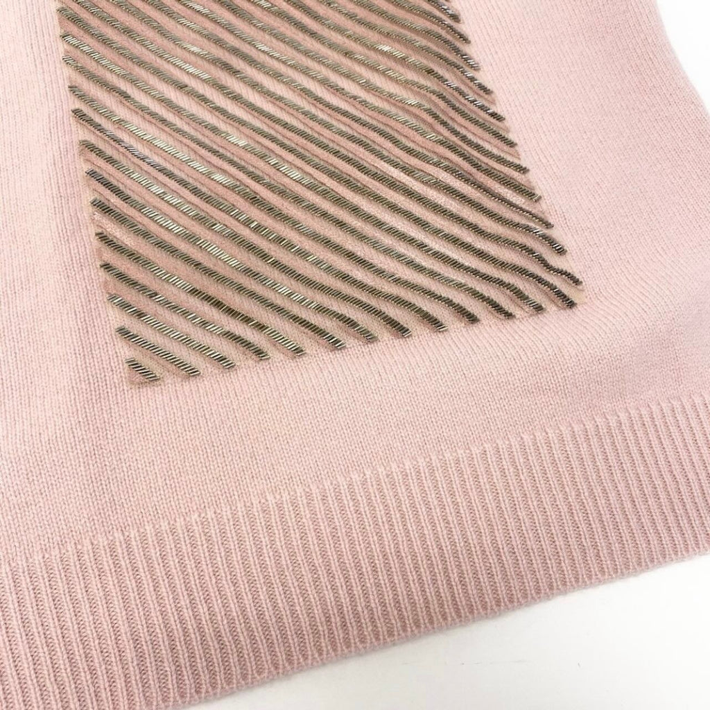 Dior Bijou Knit Top Pink Cashmere Sweater — view 5
